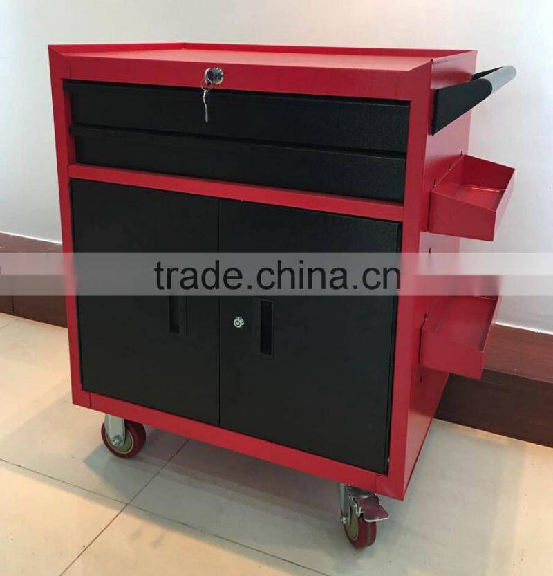 2 Drawer with cabinet tools service trolly cart