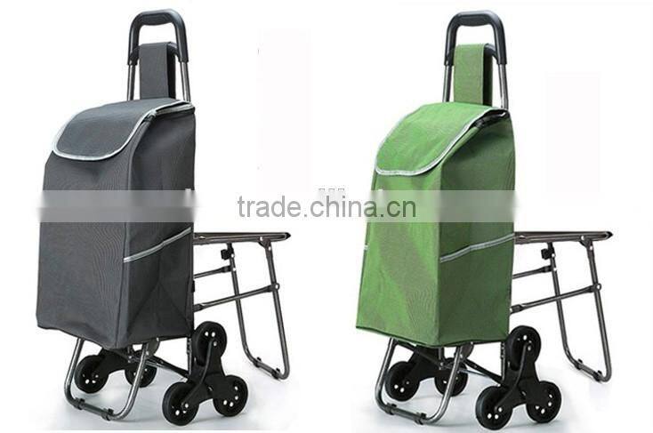 six wheels foldable shopping trolley bag