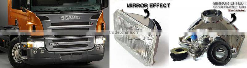 5 Square 12V24V Auto Halogen mirror Semi Sealed Beam Auto Halogen Lamp Install H4 or HID H4 Xenon Bulb