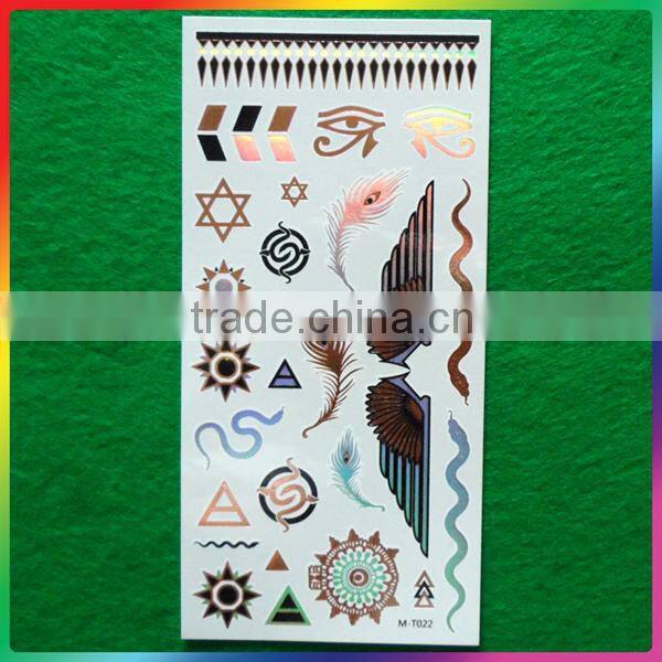 2016 luminous tattoo,glow in the dark temporary tattoo custom