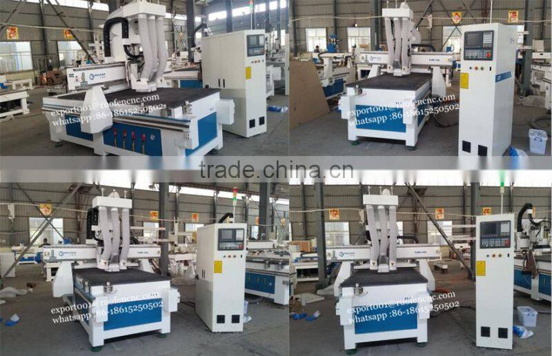 FLDM-1325 automatic tool changer wood working cnc router with drilling head