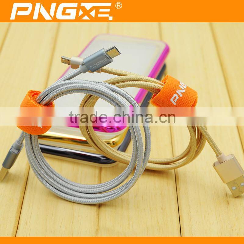 China alibaba cable manufacturer pngxe 2015 fast charging braided charger data cable with usb 3.0 aluminium micro usb cable