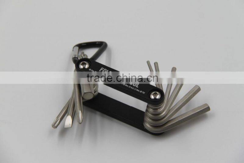 10Pcs Portable aluminium case folding screwdriver hex key wrench set