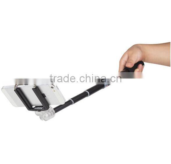 Extendable Handheld Selfie Monopod Stick for Camera with 1/4 Inch Screw Hole and Adjustable Smartphone Adapter