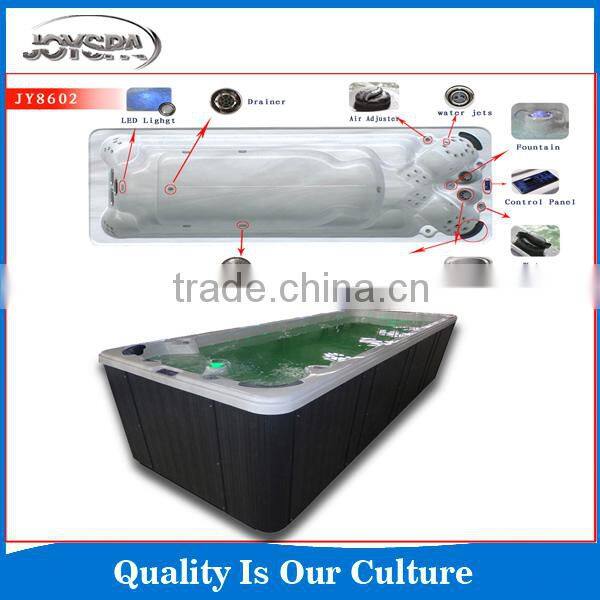 Factory endless swim spa large fiberglass acrylic pool