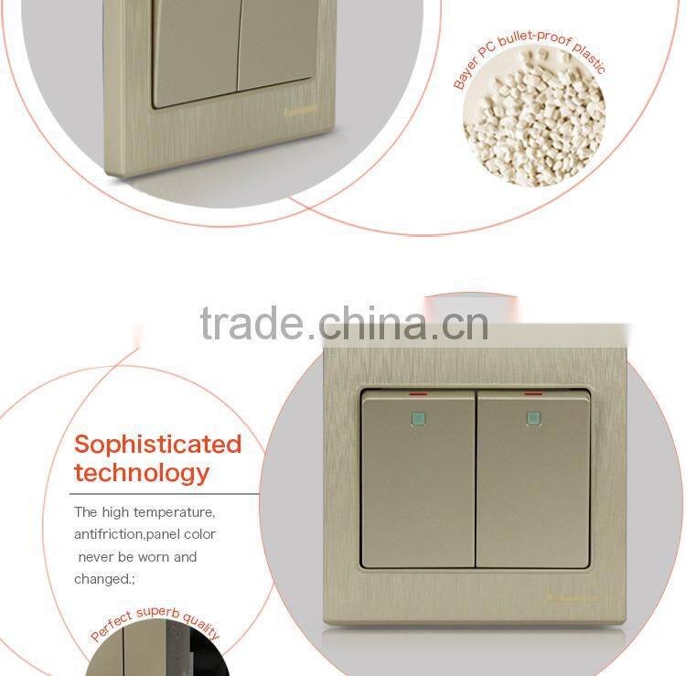 woven gold finish one gang one/two way wall switch arbitrary point switch