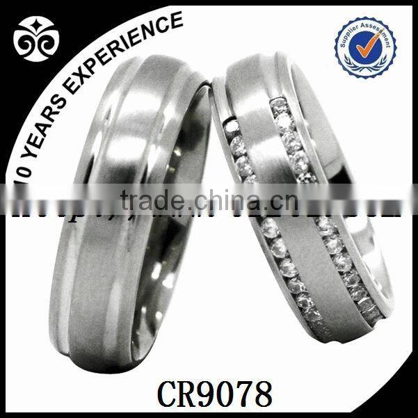 His & Hers Stainless Steel Valentine's Promise Couple Ring Wedding Band