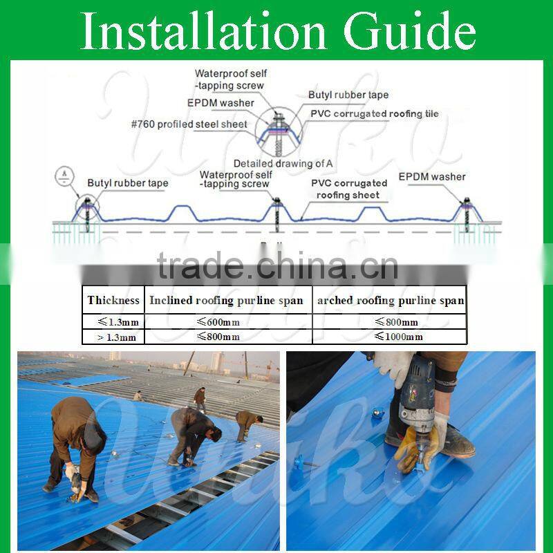 non-slip asa coated heat insulation opaque pvc sheet for roof