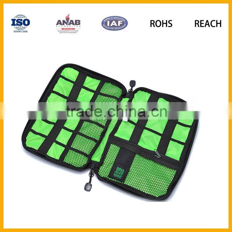 Universal Portable Organizer Double Compartment Carry Travel Case Holder Bag with Hand Stra