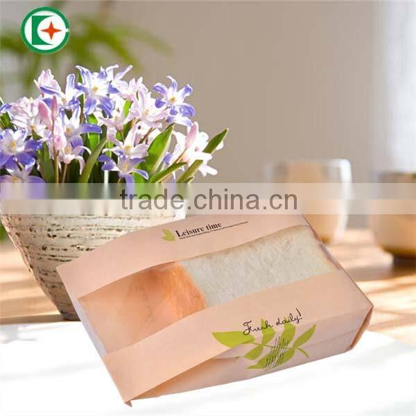 Custom Printed Food Grade Bread White Kraft Paper Bag