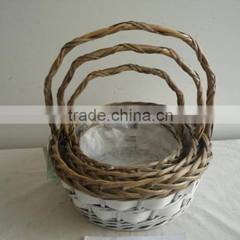 handmade different colors reusable decorative storage baskets