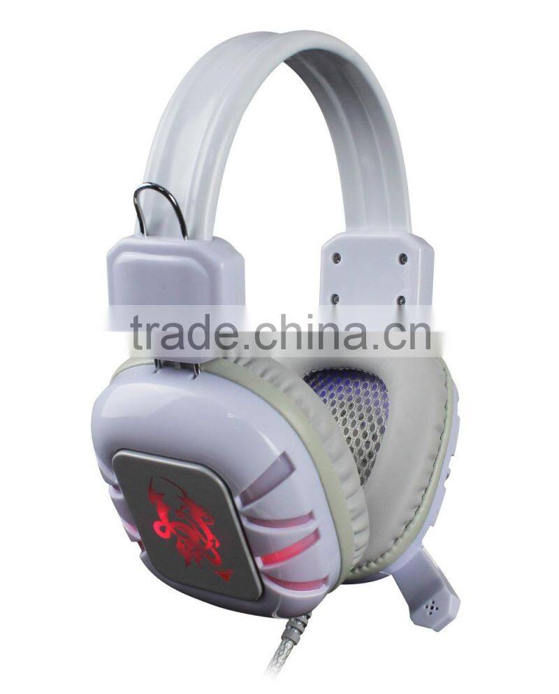 long wire stereo illuminated computer headphone,headset