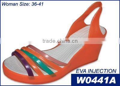 Transparent PVC Jelly Wedge Sandals