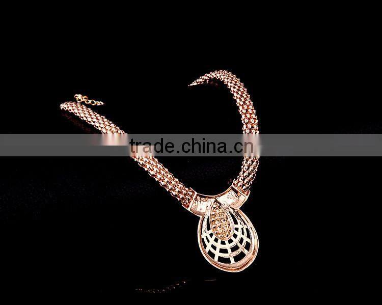 Women Fashion Necklace Earring Bracelet JW007 Wedding Bridal Jewellery Gold Plated Alibaba Jewelry Set