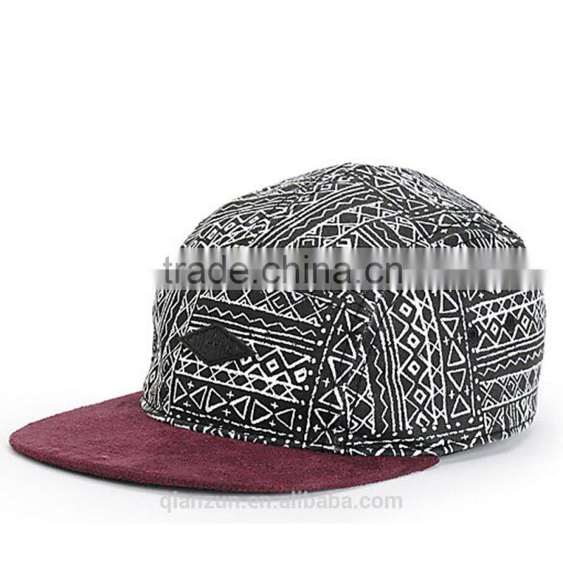 Fashion Design 100% Cotton Blank Wholesale Custom 5 Panel Hats
