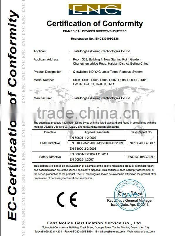 beauty studio nd yag laser tattoo removal treatment head machine D006