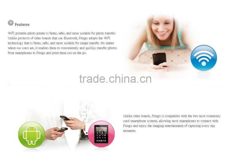 Pocket Smart Wireless Phone Photo Printer WiFi Portable Mini Photo Printer for iOS and Android Smartphone