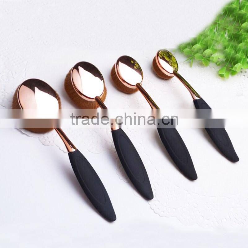 High reliable 10pcs for girls beauty private label oval makeup brush set