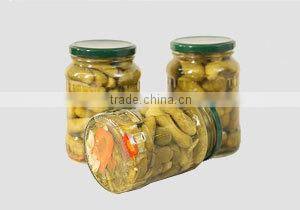 Vietnam pickled baby cucumbers 2-5 in glass jar
