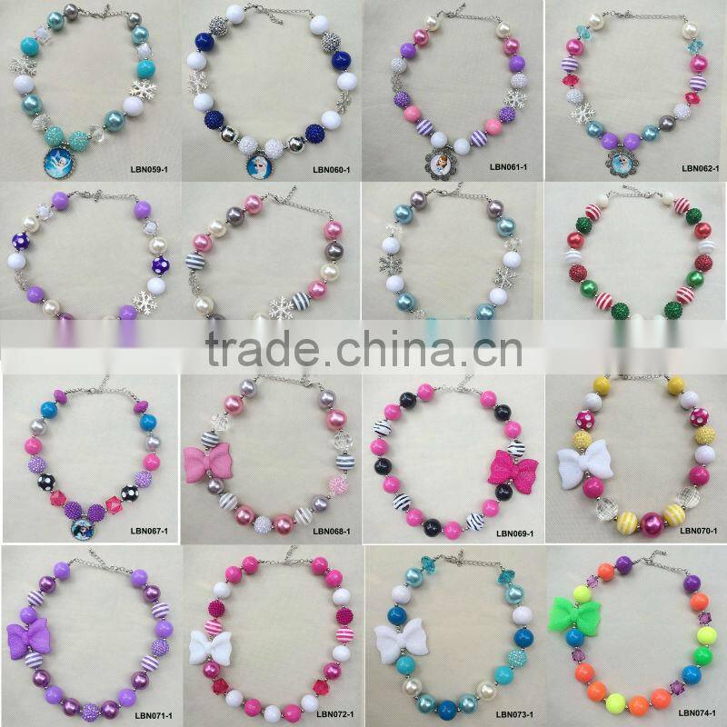 wholesale chunky bubble set kids bead necklace with bracelet
