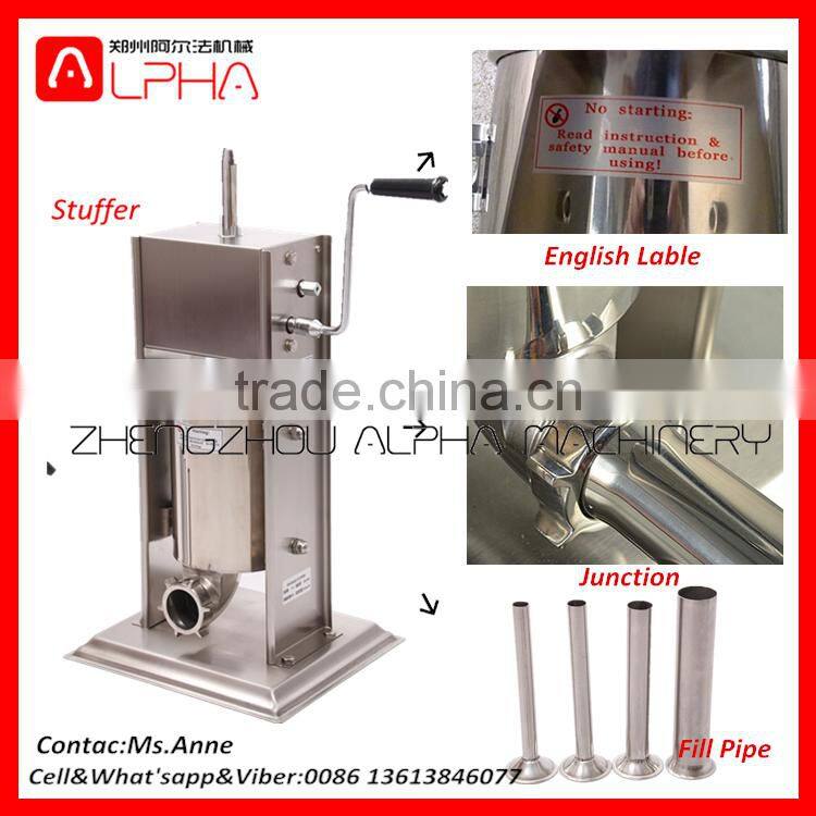 Hand Use Small Capacity Home Party Use Stainless Manual Sausage Stuffer