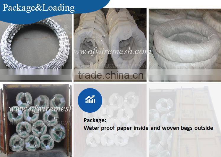 BTO-22 hot galvanized concertina razor barbed wire for fence(Guangzhou Factory)