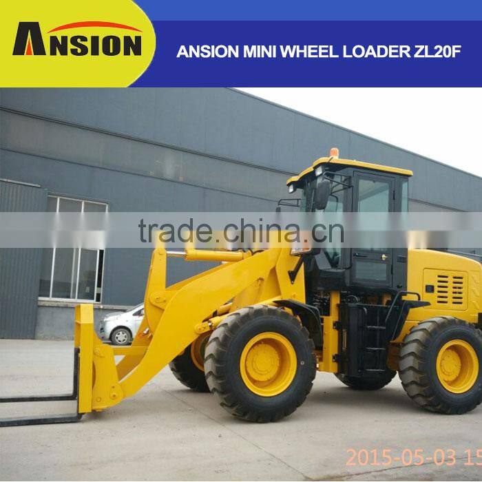 ANSION self propelled articulated boom lift loader with 1210 mm fork