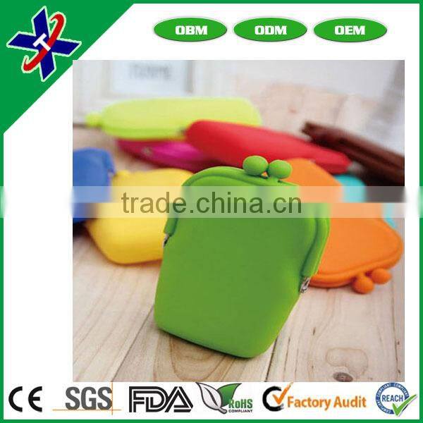 2015 Fashion foldable high quality waterproof silicone nice women coin purse