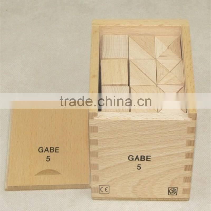 Froebel Baby Toys GABE5 Cube Balance And Symmetry Cognitive Combining/Matching Blocks Learnning Set Educational wooden toy