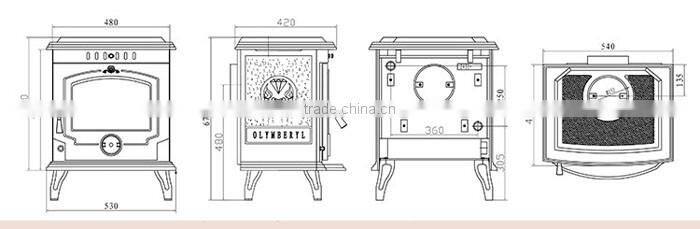 2017 popular fireplace/wood burning stove have good warming effort
