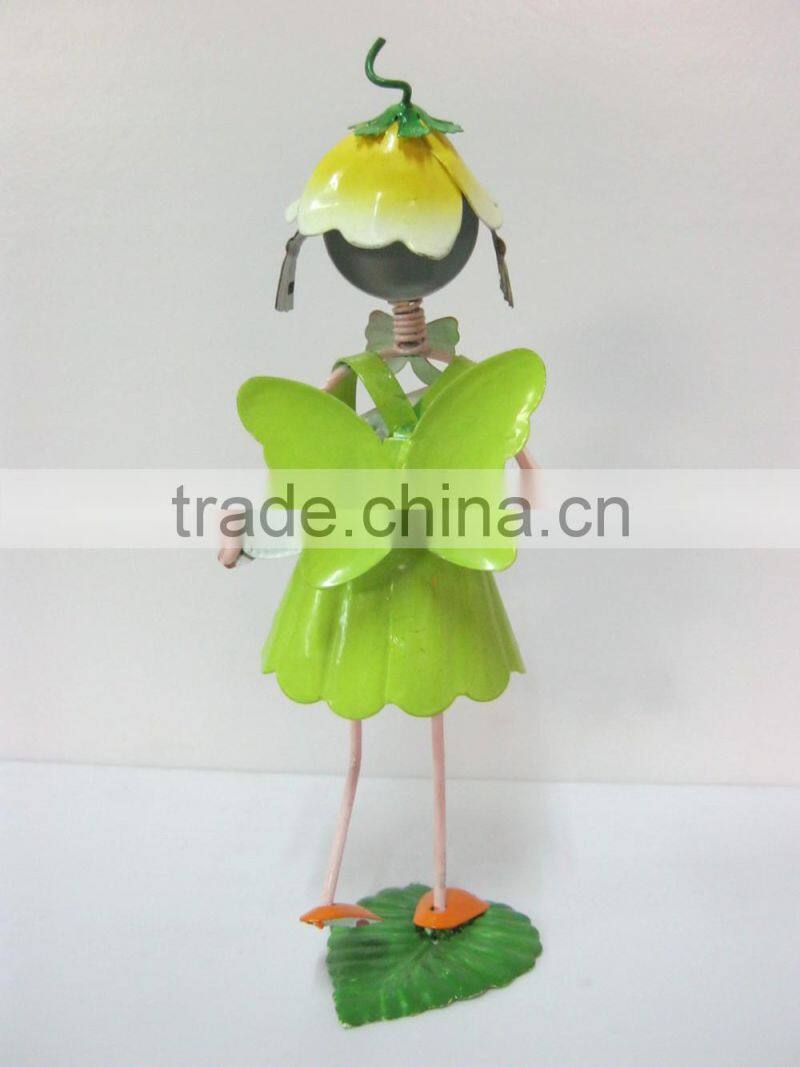 garden flower fairy painted iron flower fairy garden decoration