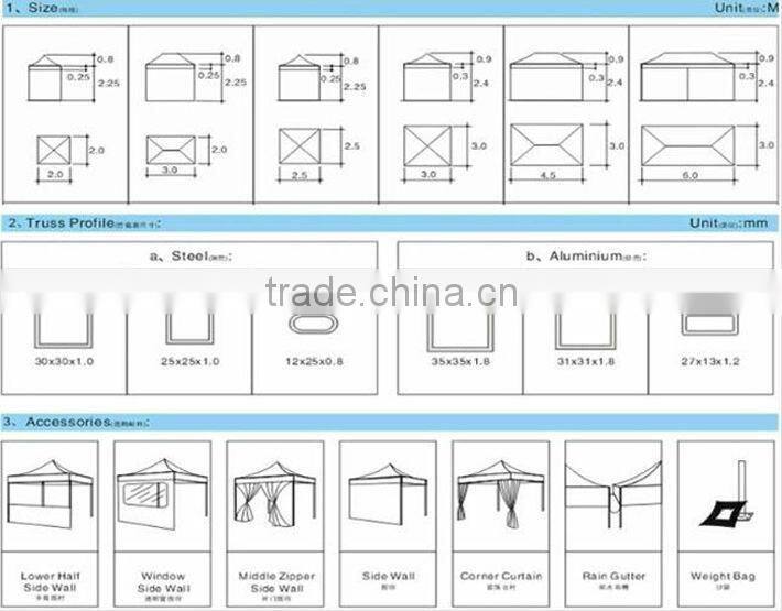 Waterproof Blue 3x3 Canopy Tent