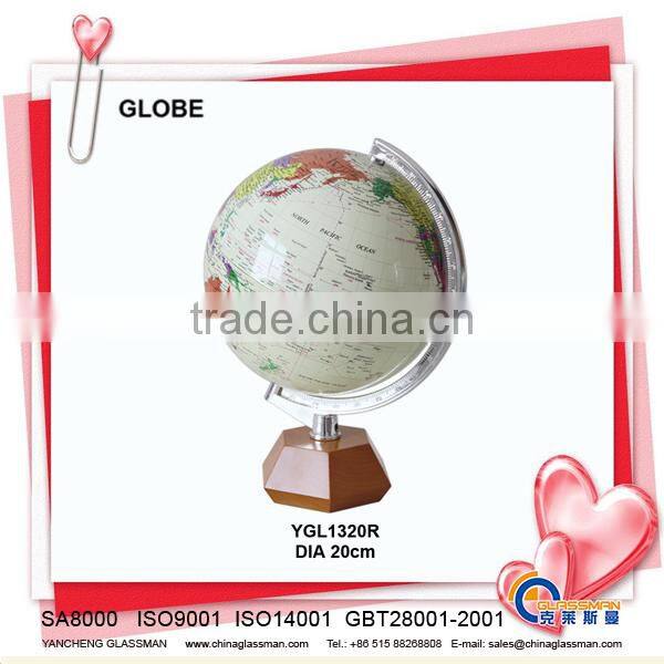 plastic deskpot globe with wood base YGL1401 plastic world globe earth golbe