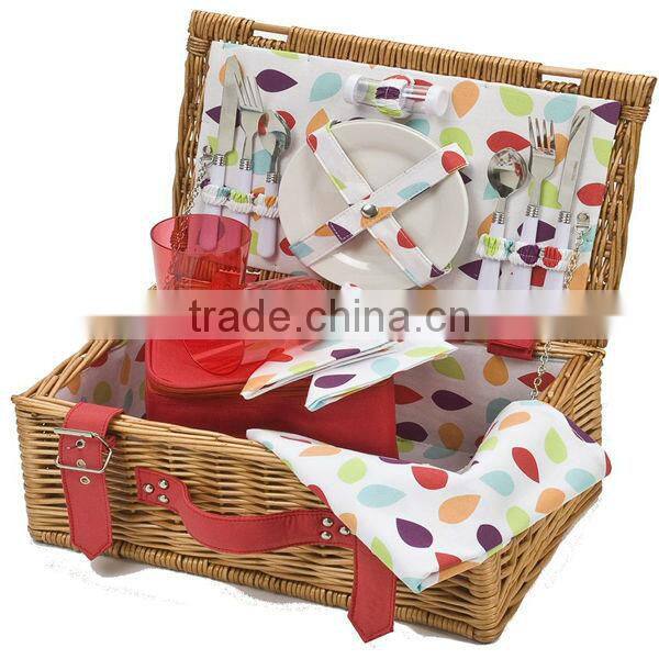 100%handmade natural exquisite empty picnic baskets,wicker picnic basket wholesale