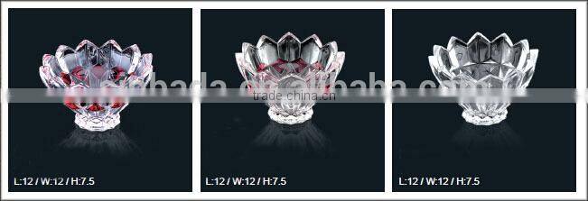 Home decoration and hotel use,louts shaped glass bowl for fruit&candy&snacks,glass tableware