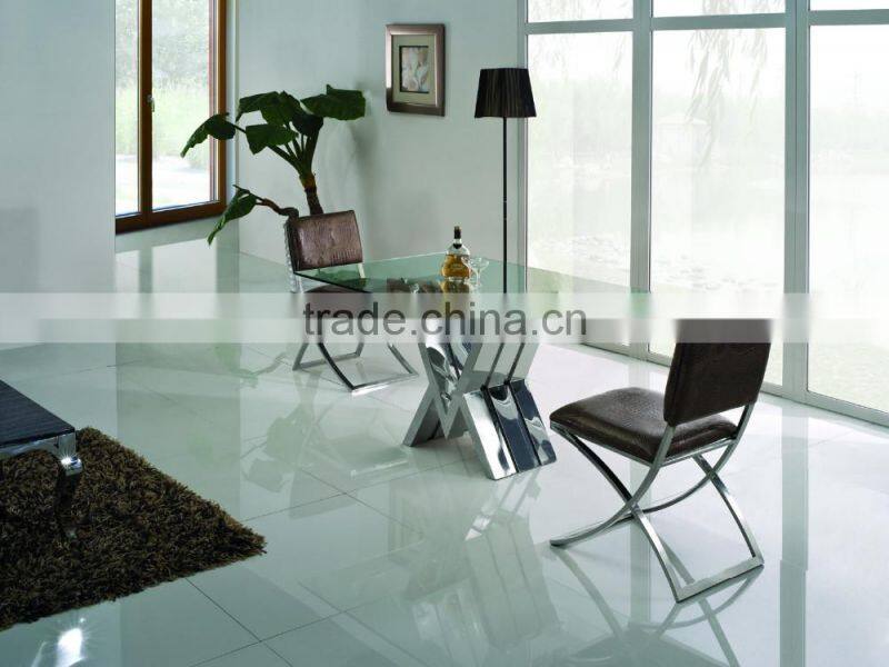 TH318 Dining Room Furniture Simple Square Dining Table Glass