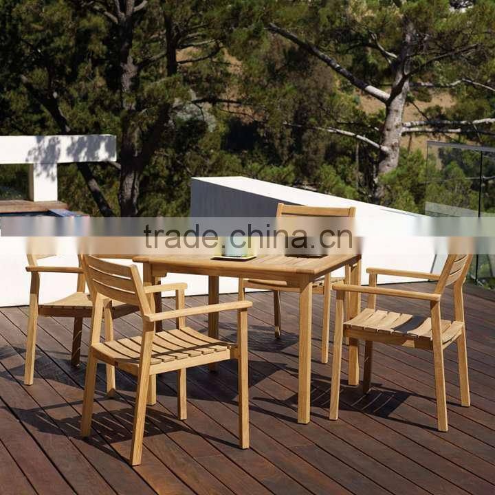 Light color recycled antique carving dining chair wooden dining table set