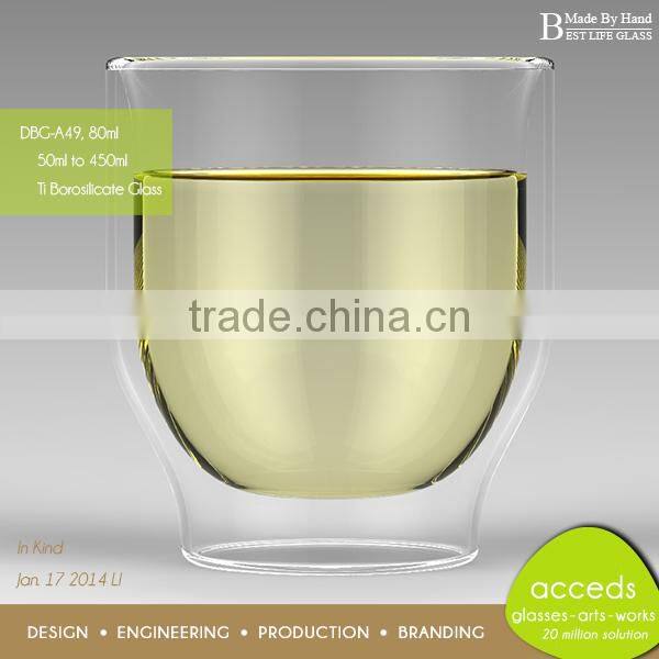 Clear Borosilcate Glass Double Wall Tumbler