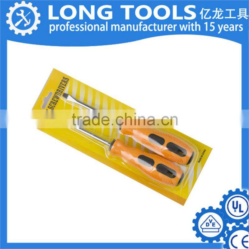 Hot sale plastic handle carbon steel mini slotted screwdriver
