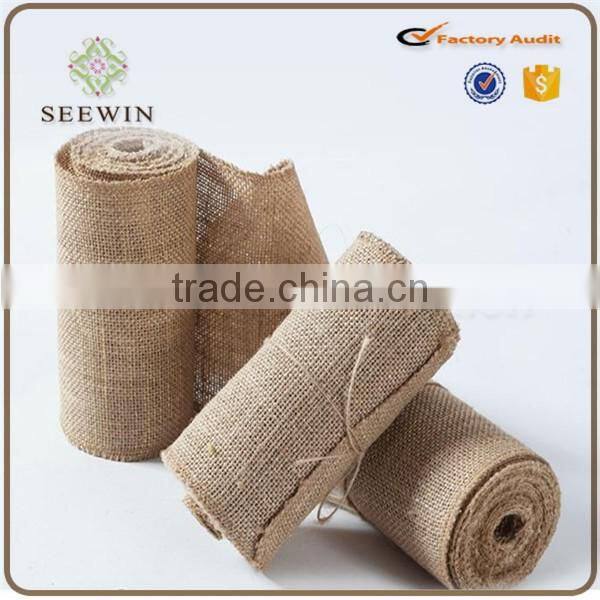 2017 plain natural jute ribbon gift pack ribbon