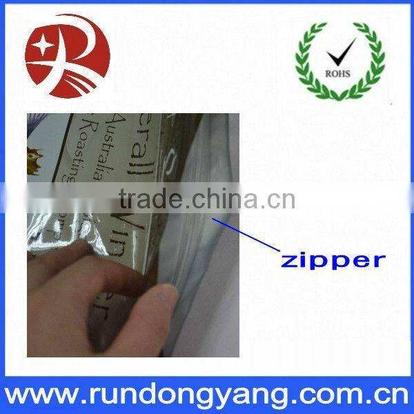 top quality coffee bag with zipper for packing