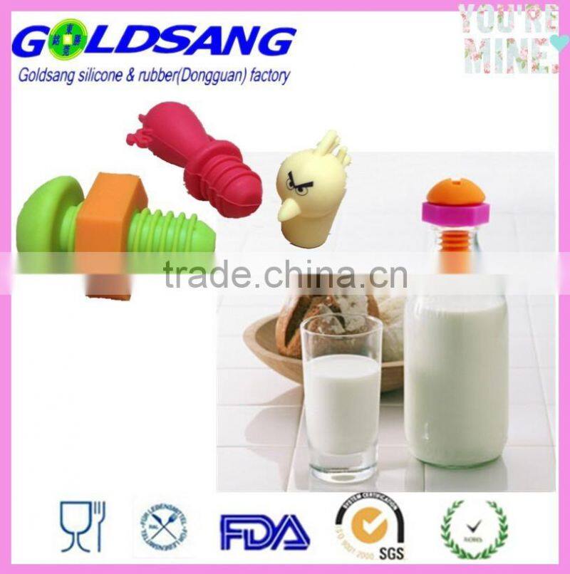 Portable screw shape Tampion Silicone Rubber Beer Wine Bottle Stopper