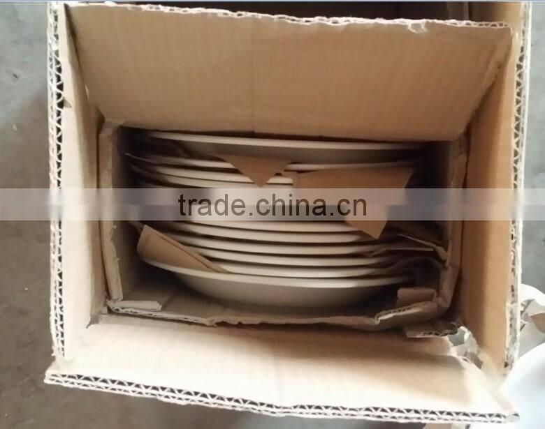 Ceramic porcelain round pizza plate coupe shape plate