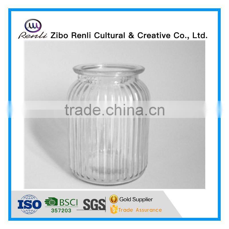 Cheap Home Decor Clear Candle Jar Glass with Lid