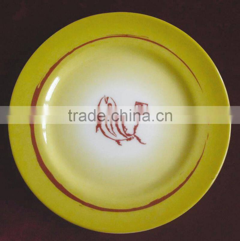 Food Grade Round Shape 100% Melamine Serving Plate /Plastic Bowl