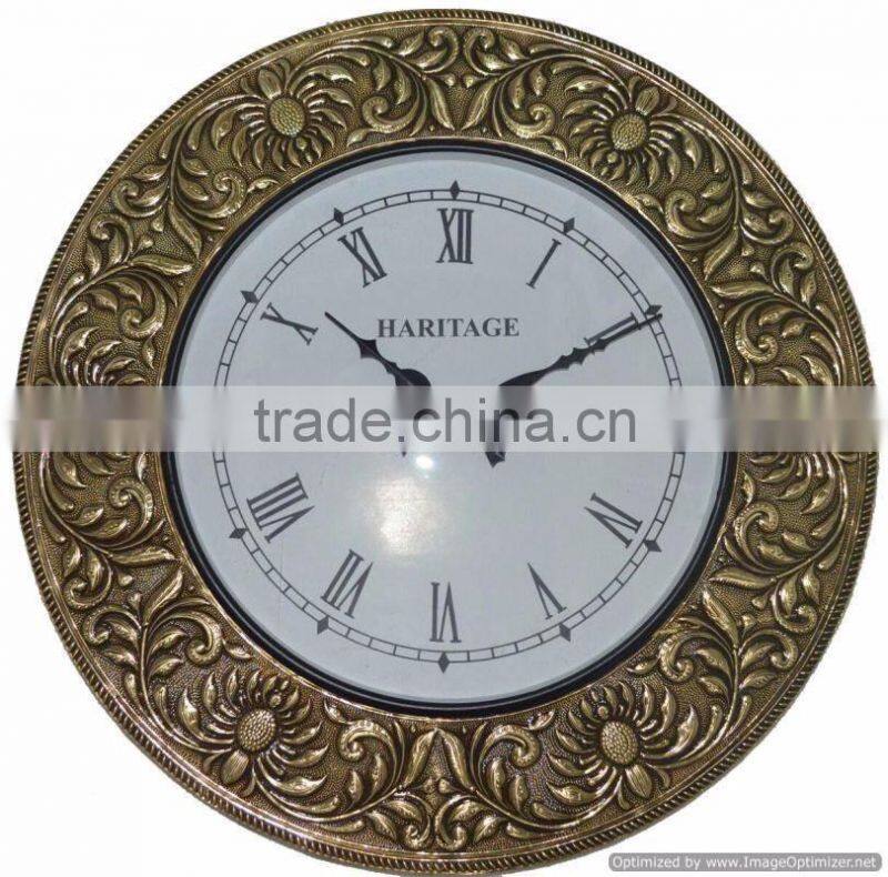 copper plated table clock