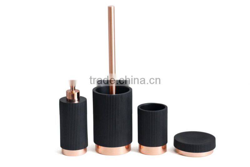 White Metal Bath Concrete Bathroom Accessory Sets