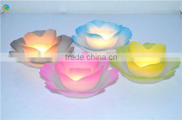 Lotus Glass Candle Holder