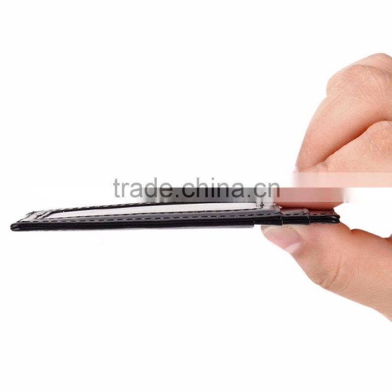 RFID genuine Leather ID business credit card holder Italian Vegetable Tanned leather durable ultra Multiple Slim