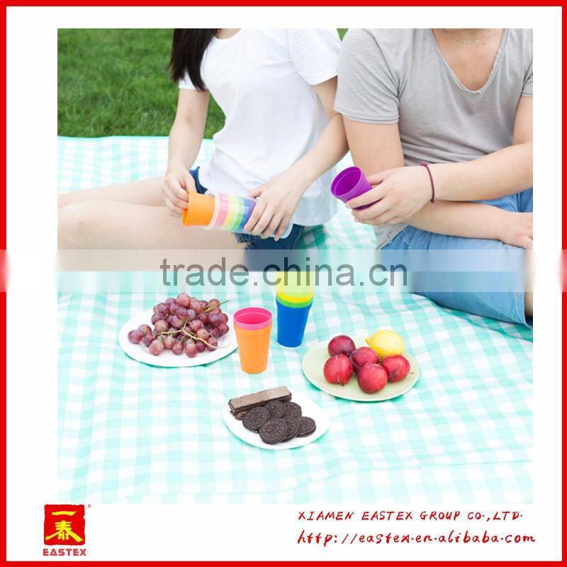 Hot selling plastic colorful 7 pieces rainbow cups set